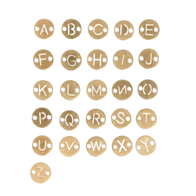 6mm Alphabet Letter Jewelry Connectors - Available in Silver Stainless Steel and Waterproof Gold - Sold Individually
