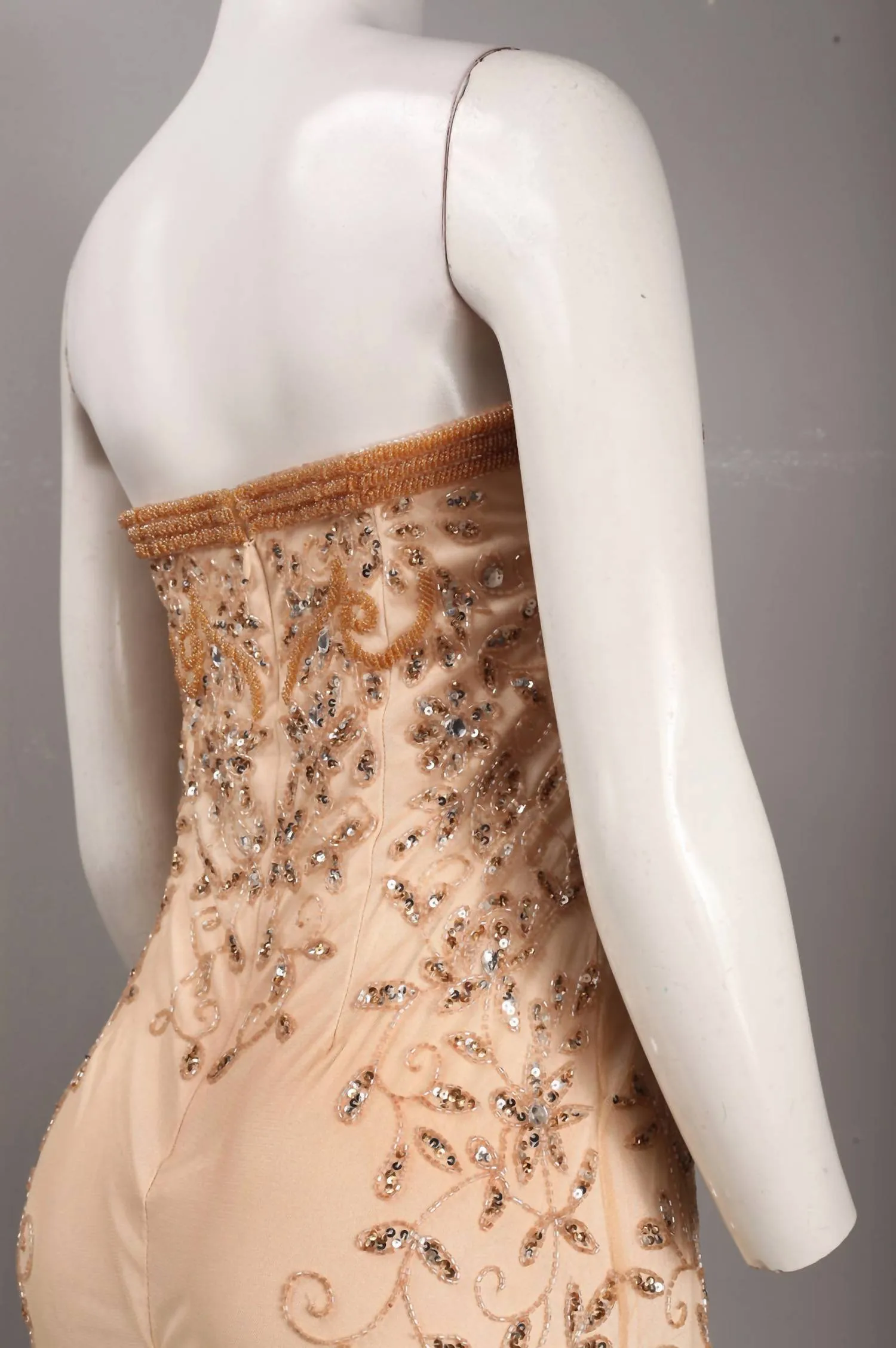 Adrianna Papell - Sequin Strapless Drop Waist Dress
