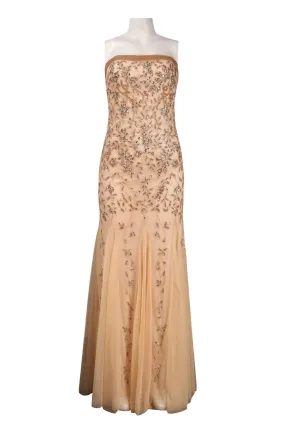 Adrianna Papell - Sequin Strapless Drop Waist Dress