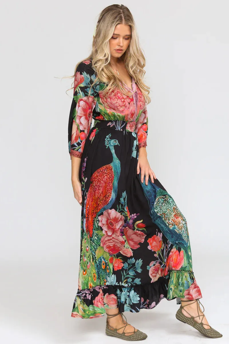Aratta Peacock Paradise Maxi Dress