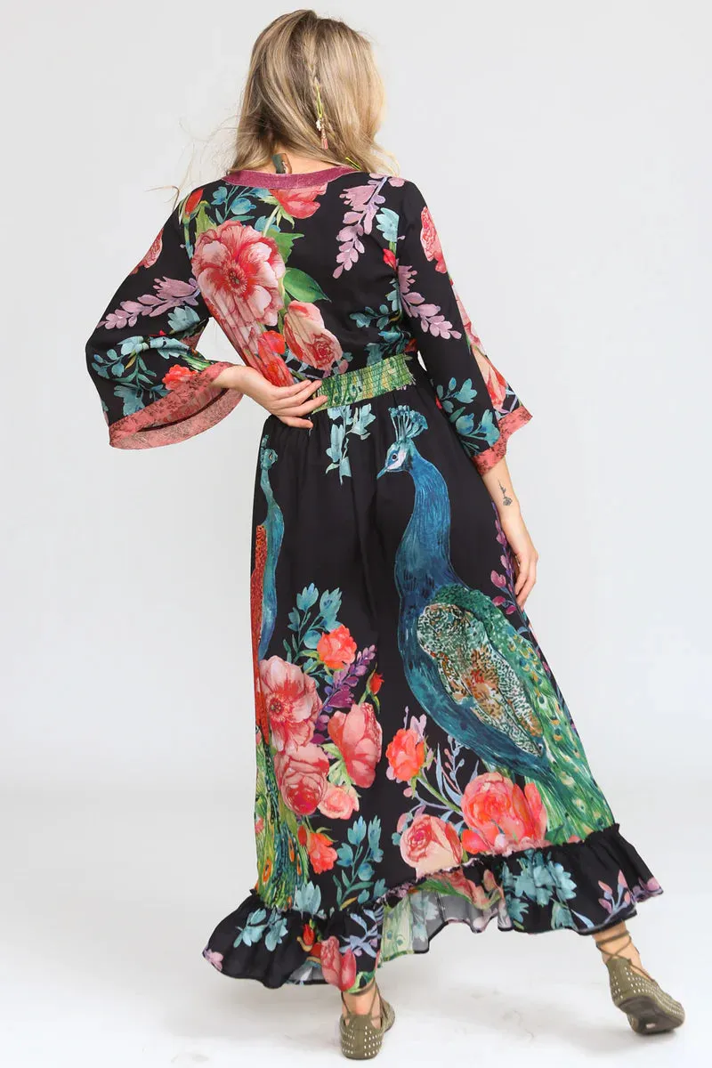 Aratta Peacock Paradise Maxi Dress