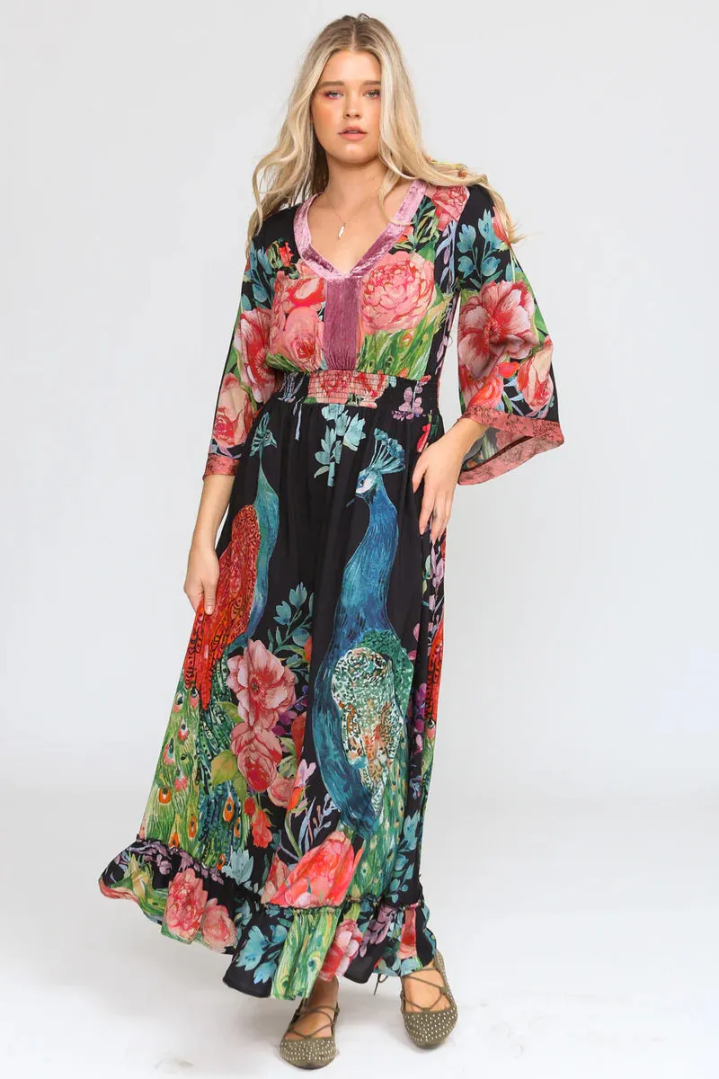 Aratta Peacock Paradise Maxi Dress