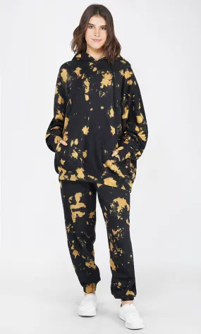 Black-Mustard Tie & Dye Joggers