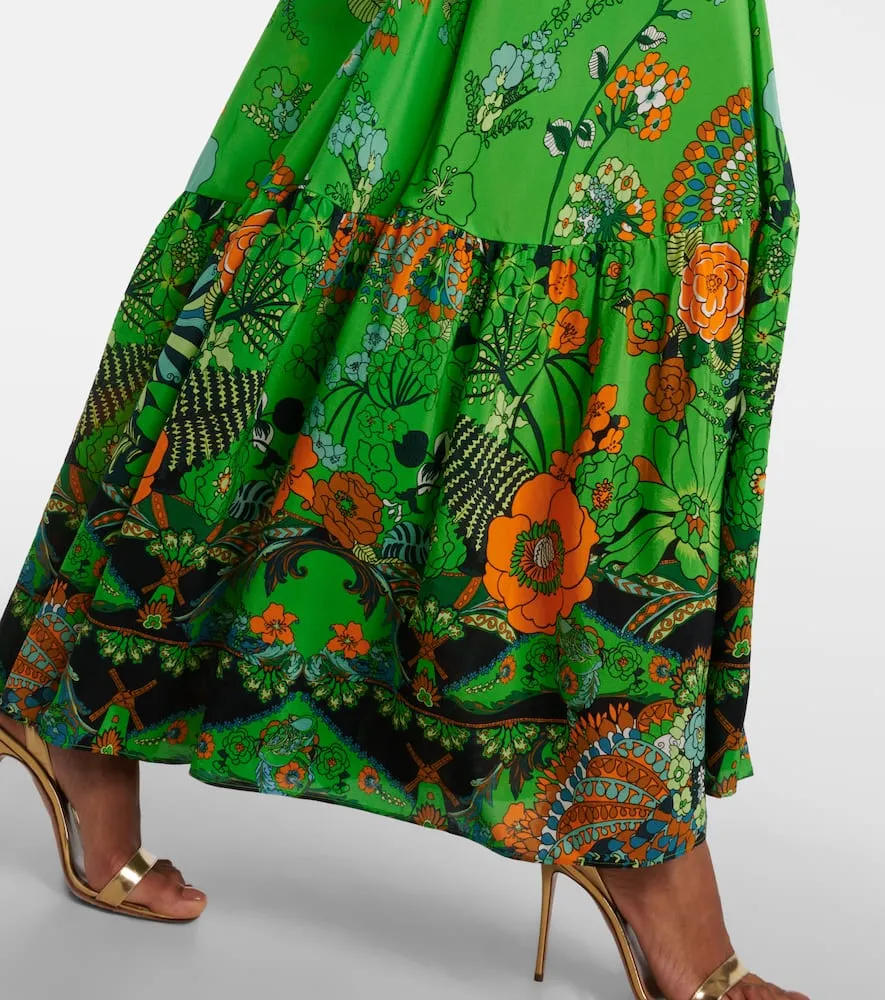 Camilla Embellished floral silk maxi dress
