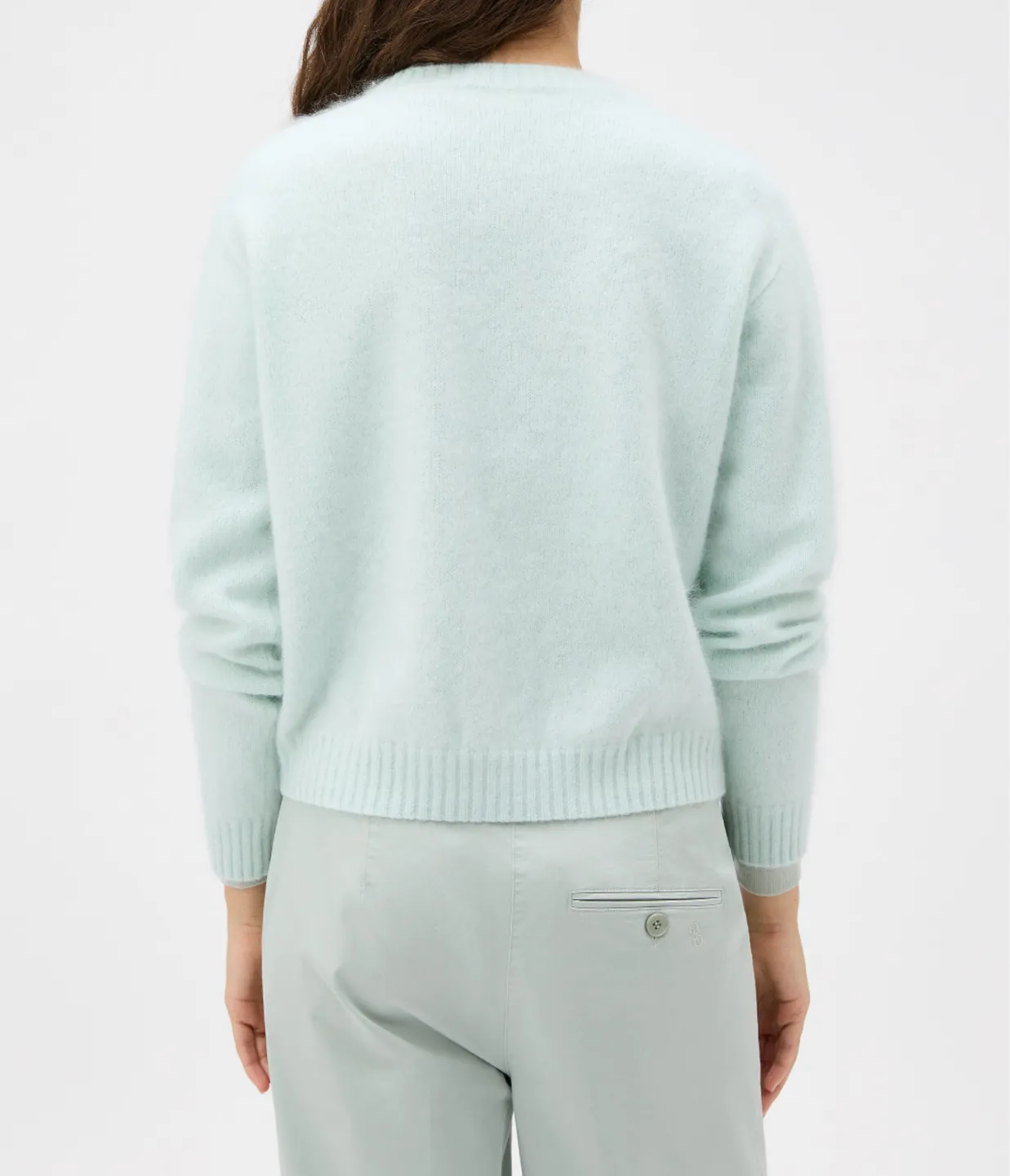 Cashmere Blend Knit in Blue Mint