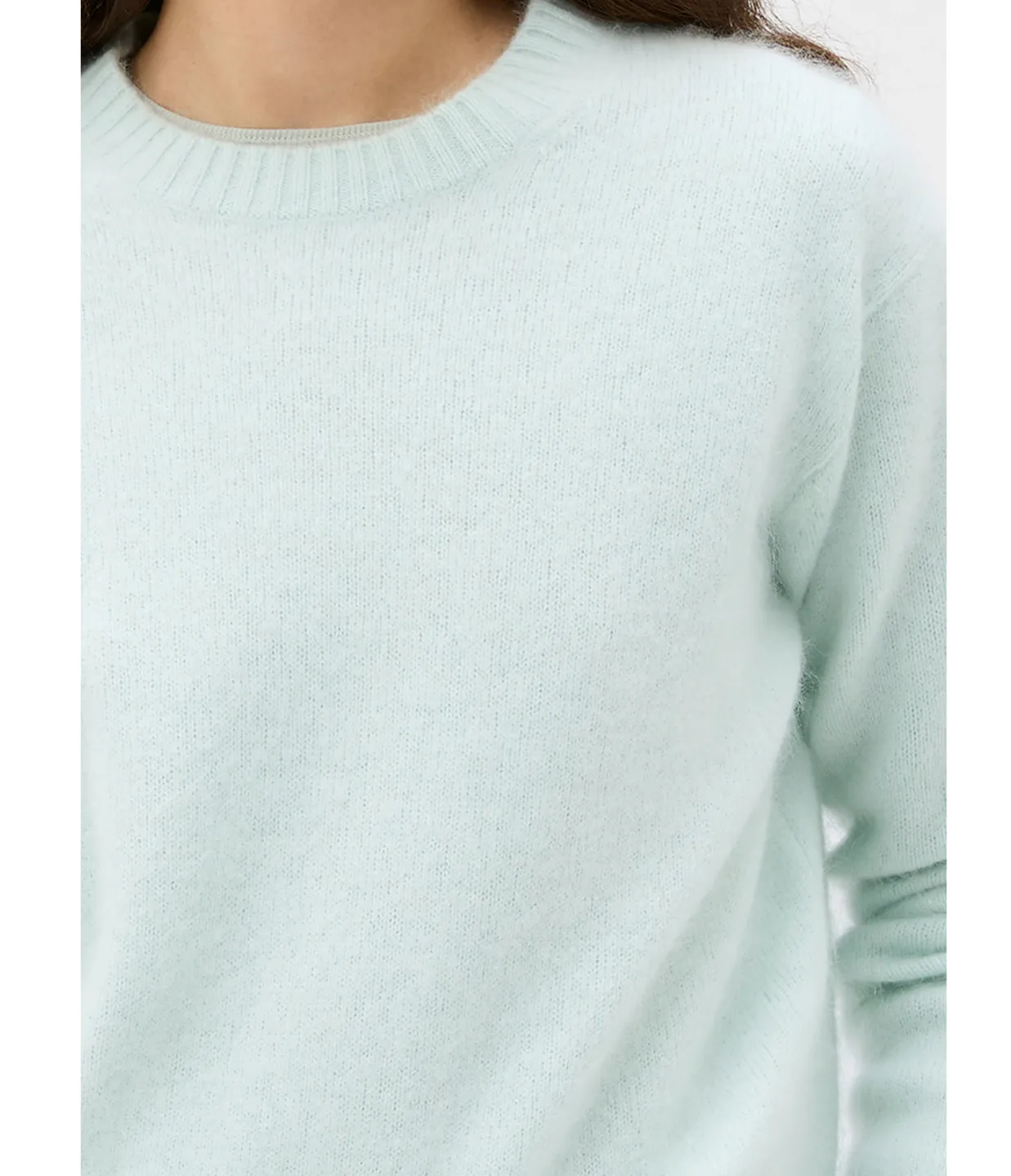 Cashmere Blend Knit in Blue Mint