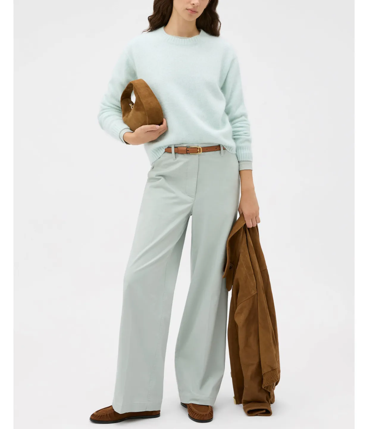 Cashmere Blend Knit in Blue Mint