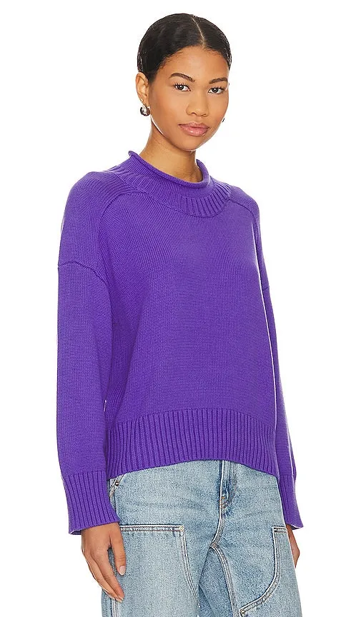 Central Park West Remi Roll Neck Sweater in Purple