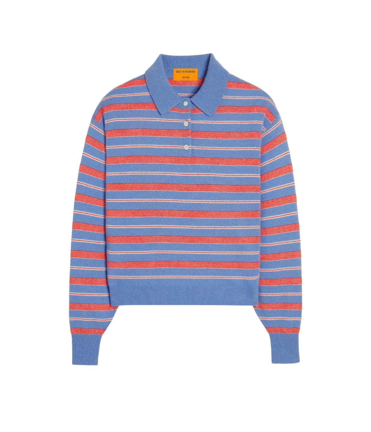 Collegiate Stripe Polo in French Blue