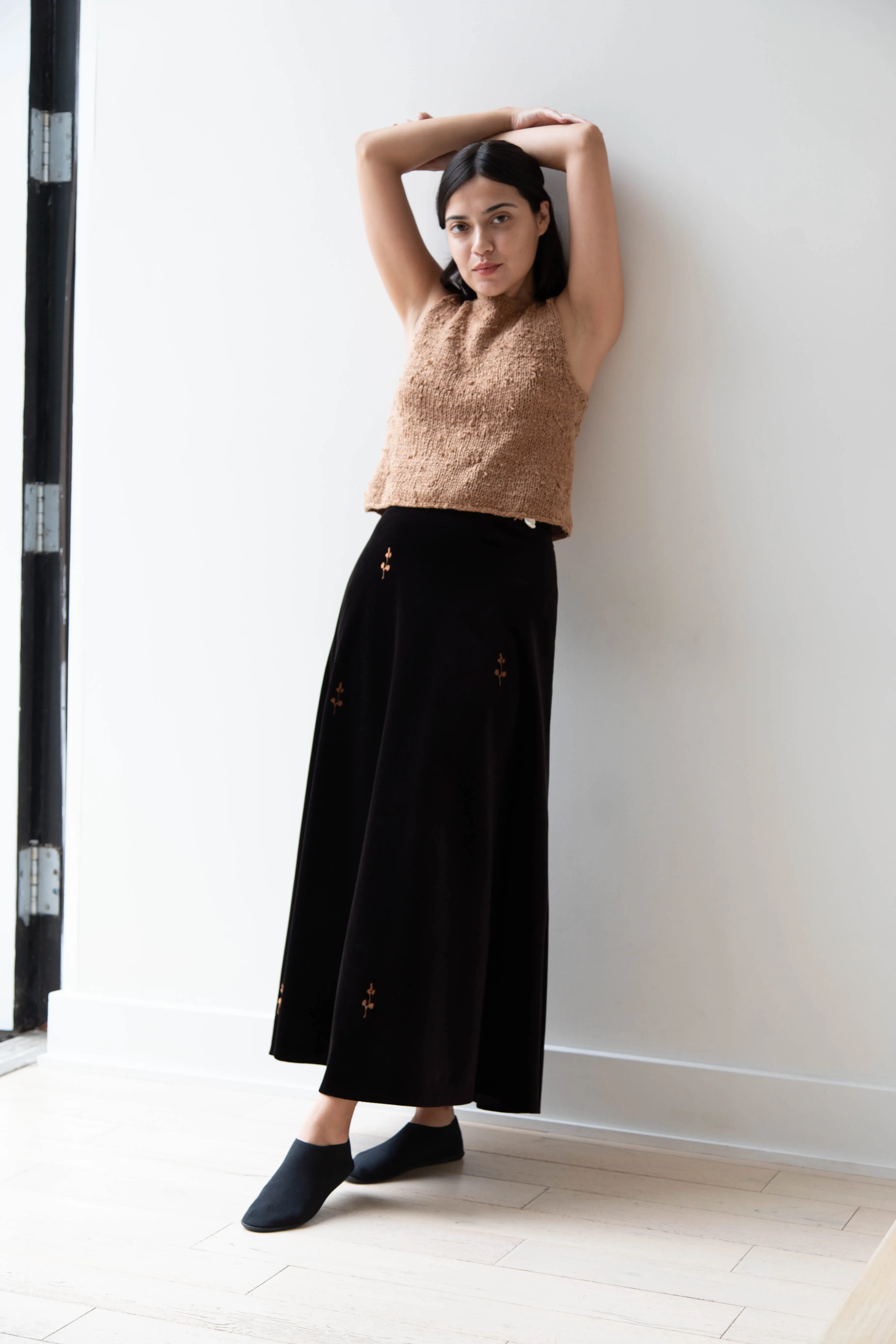 Delegan | Rose Skirt in Black