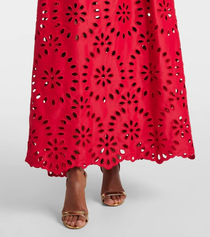 Elie Saab Floral embroidered satin gown