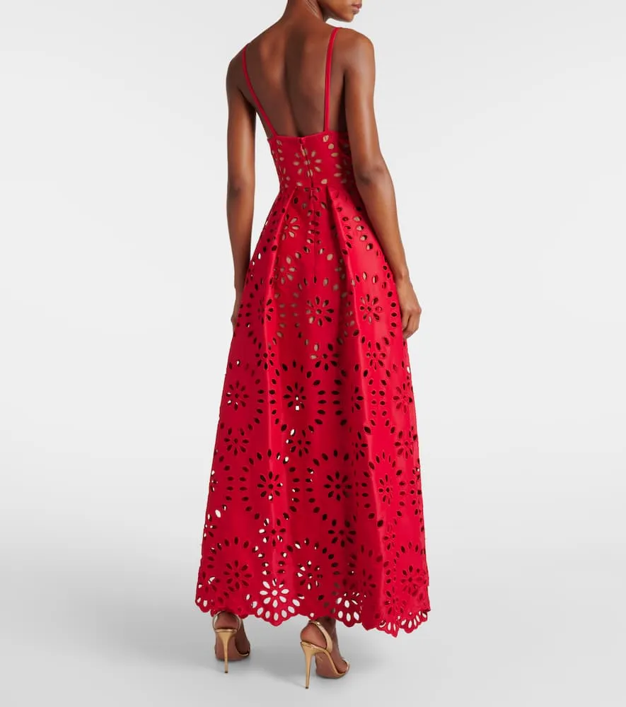Elie Saab Floral embroidered satin gown