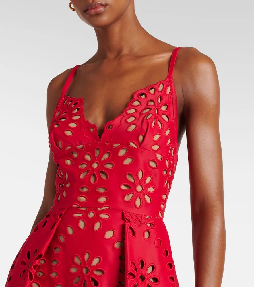 Elie Saab Floral embroidered satin gown