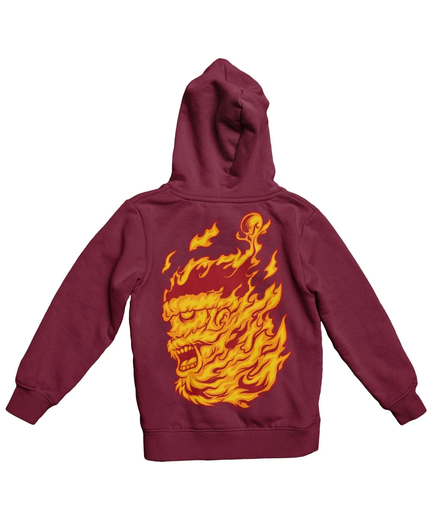 Flame Of Santa Back Printed Christmas Hoodie