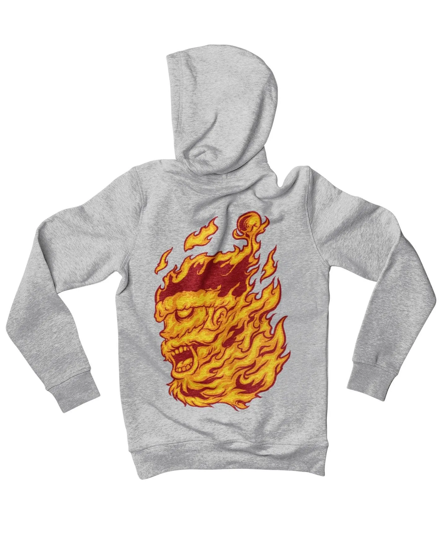 Flame Of Santa Back Printed Christmas Hoodie