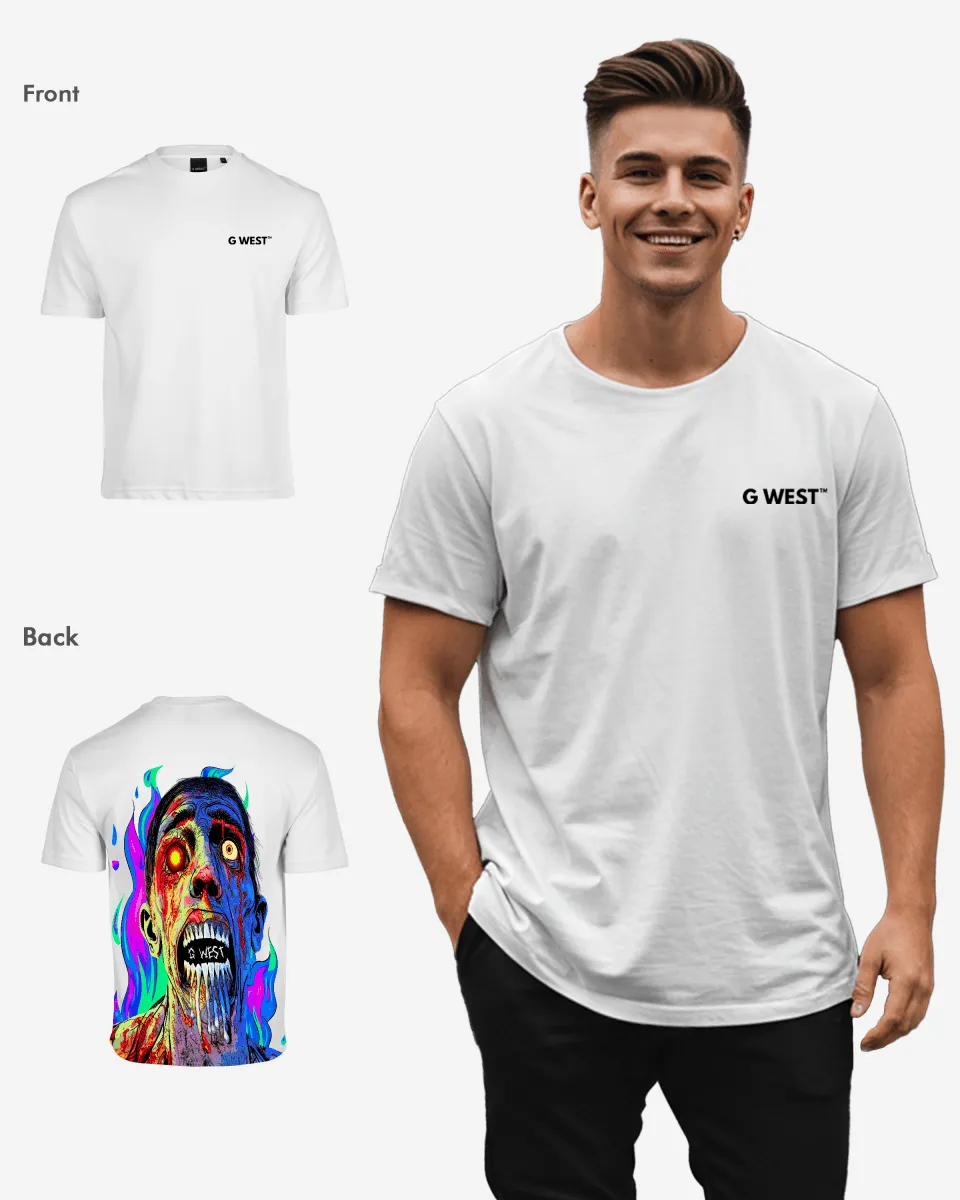 G West Oversized Flaming Zombie Tee