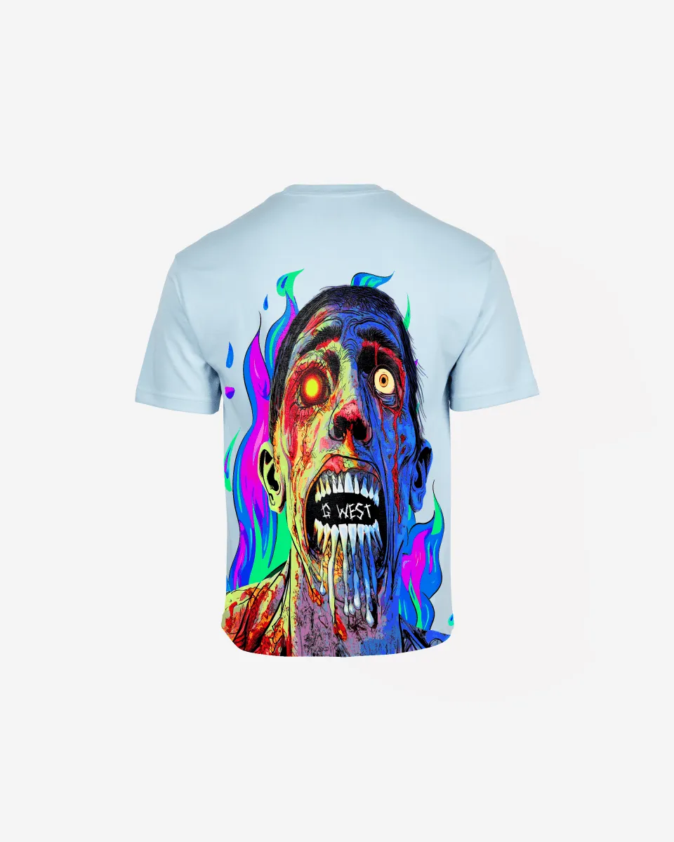 G West Oversized Flaming Zombie Tee