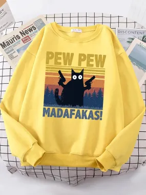High Quality Pew Pew Cat Hoodie