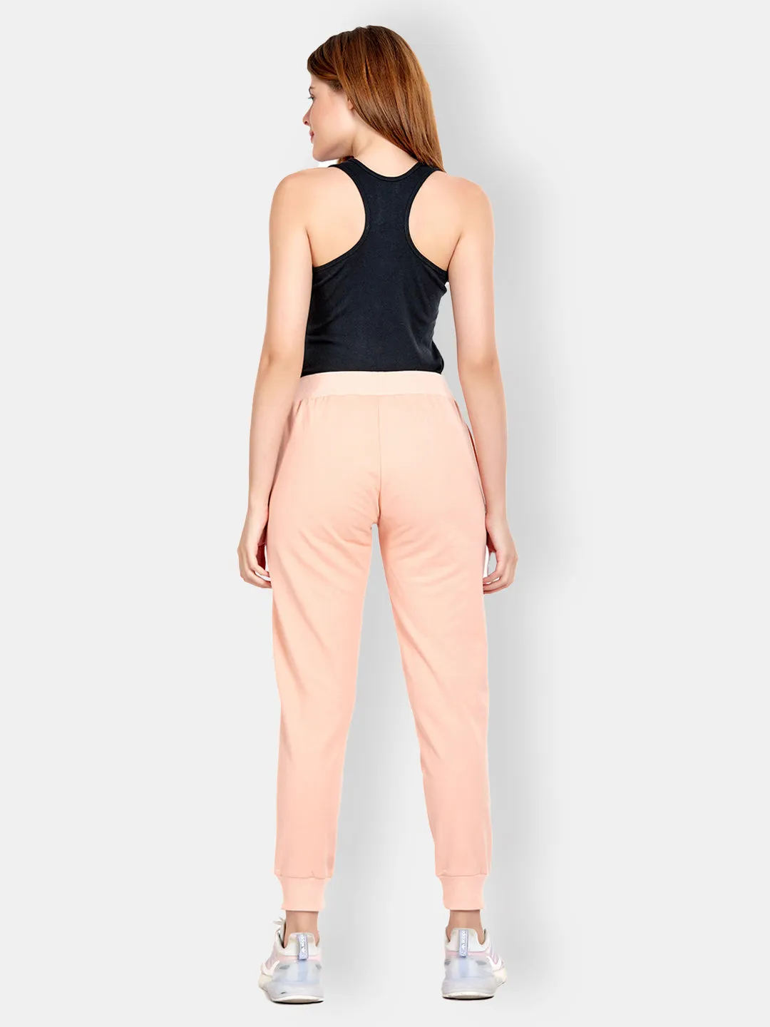 Light Pink Cotton Blend Joggers