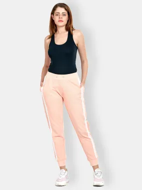 Light Pink Cotton Blend Joggers