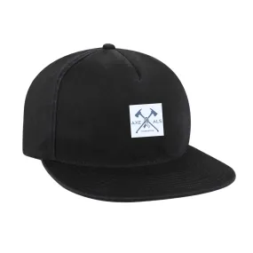 Logo Structured Black 5 Panel Cap