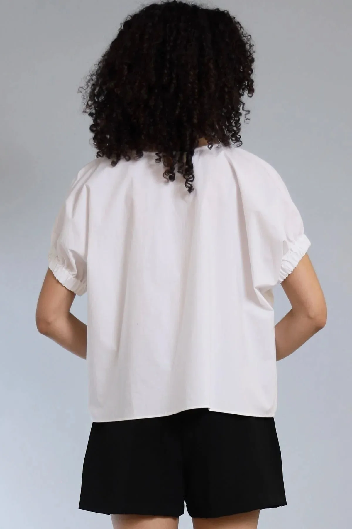 Stretch Poplin T-Shirt | White