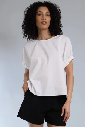 Stretch Poplin T-Shirt | White