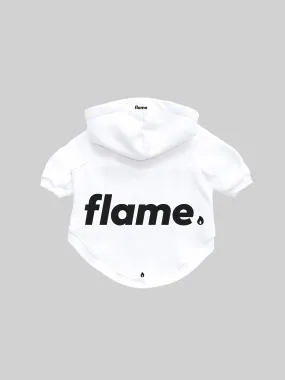 White Dog Hoodie - Minimal
