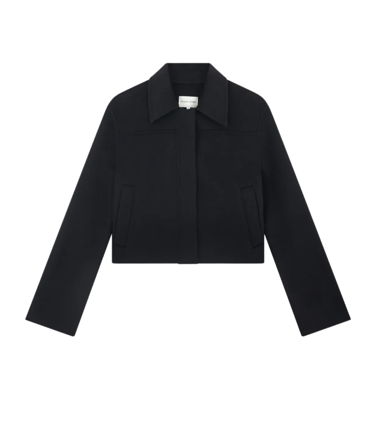 Zhanna Short Boxy Coat in Black